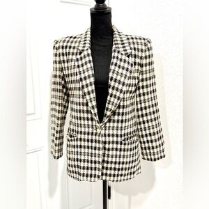 Vintage Talbots Cream‎ Wool Blazer 8